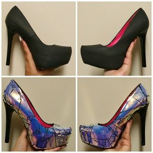 Refashioned holographic high heels